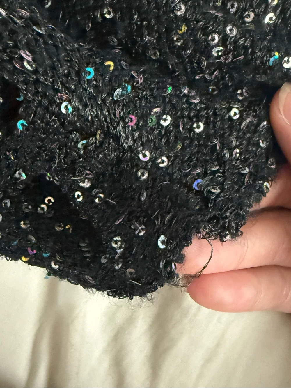 Black Sequin Women's Shorts with Multicolor Accents